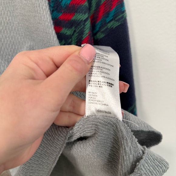 Free People Rainbow Dreams Aztec Balloon Sleeve Oversized Top XS - Picture 5 of 6